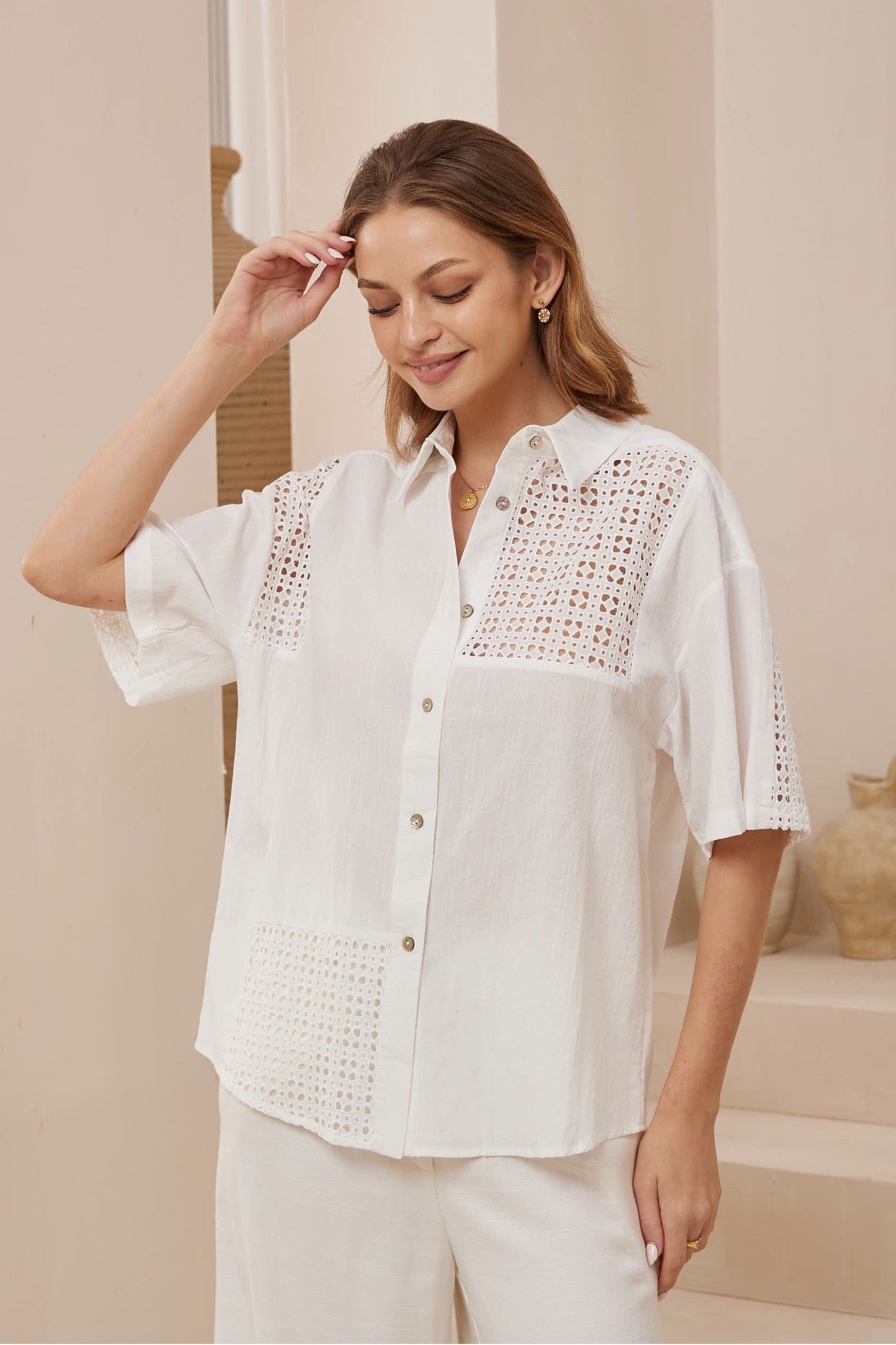 Broderie Summer Shirt