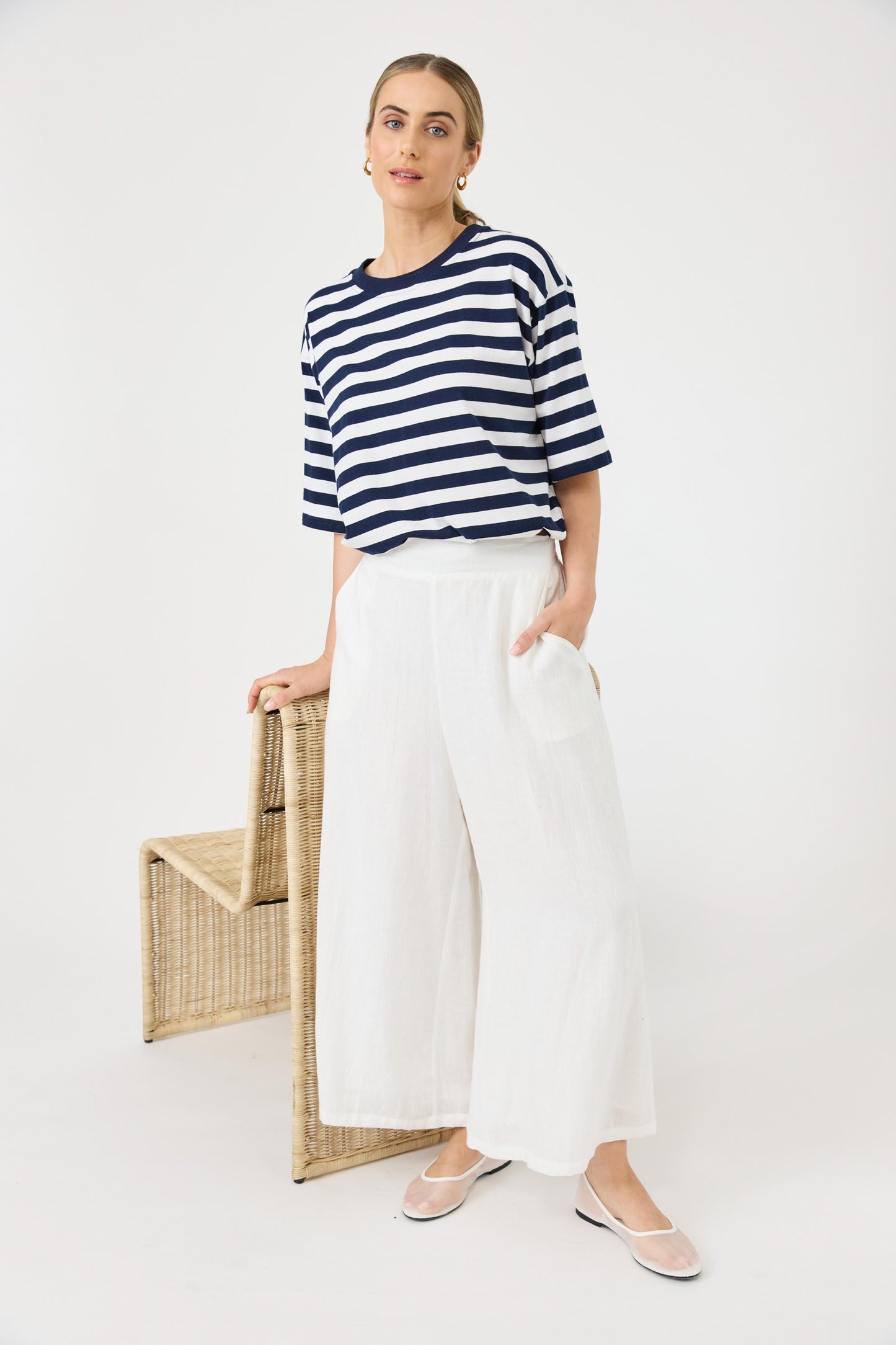 Eb & Ive - Studio Crop Pant - Salt