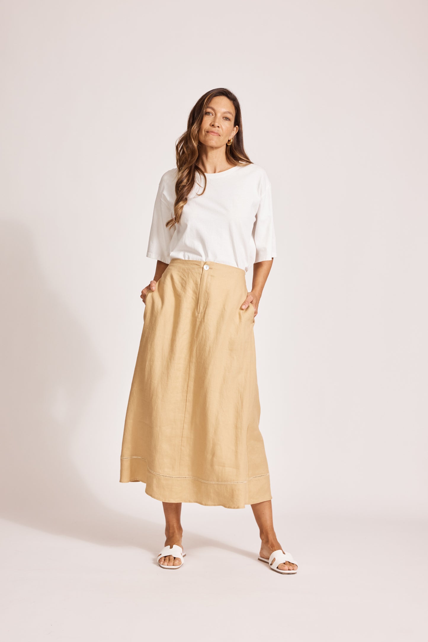 Eb & Ive - Miramar Maxi Skirt - Camel