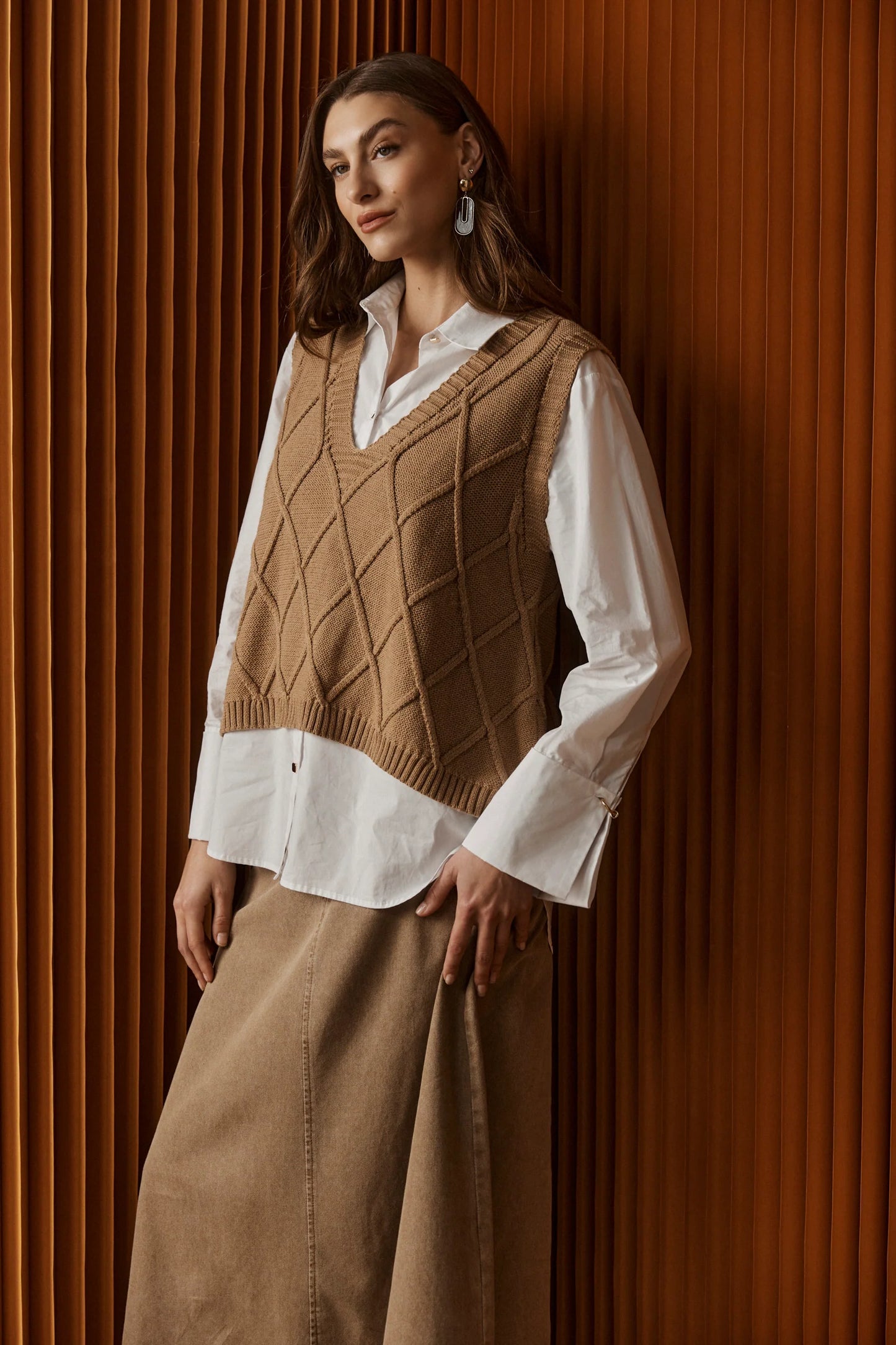 EB+IVE - Liora Knit Vest - Mocha