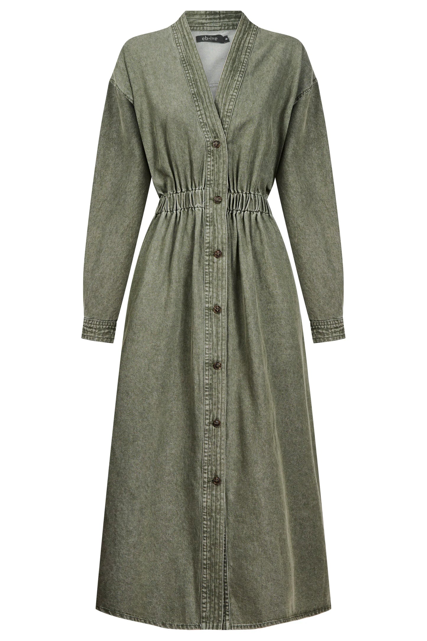 EB & IVE - Bodhi Denim Dress - Olive