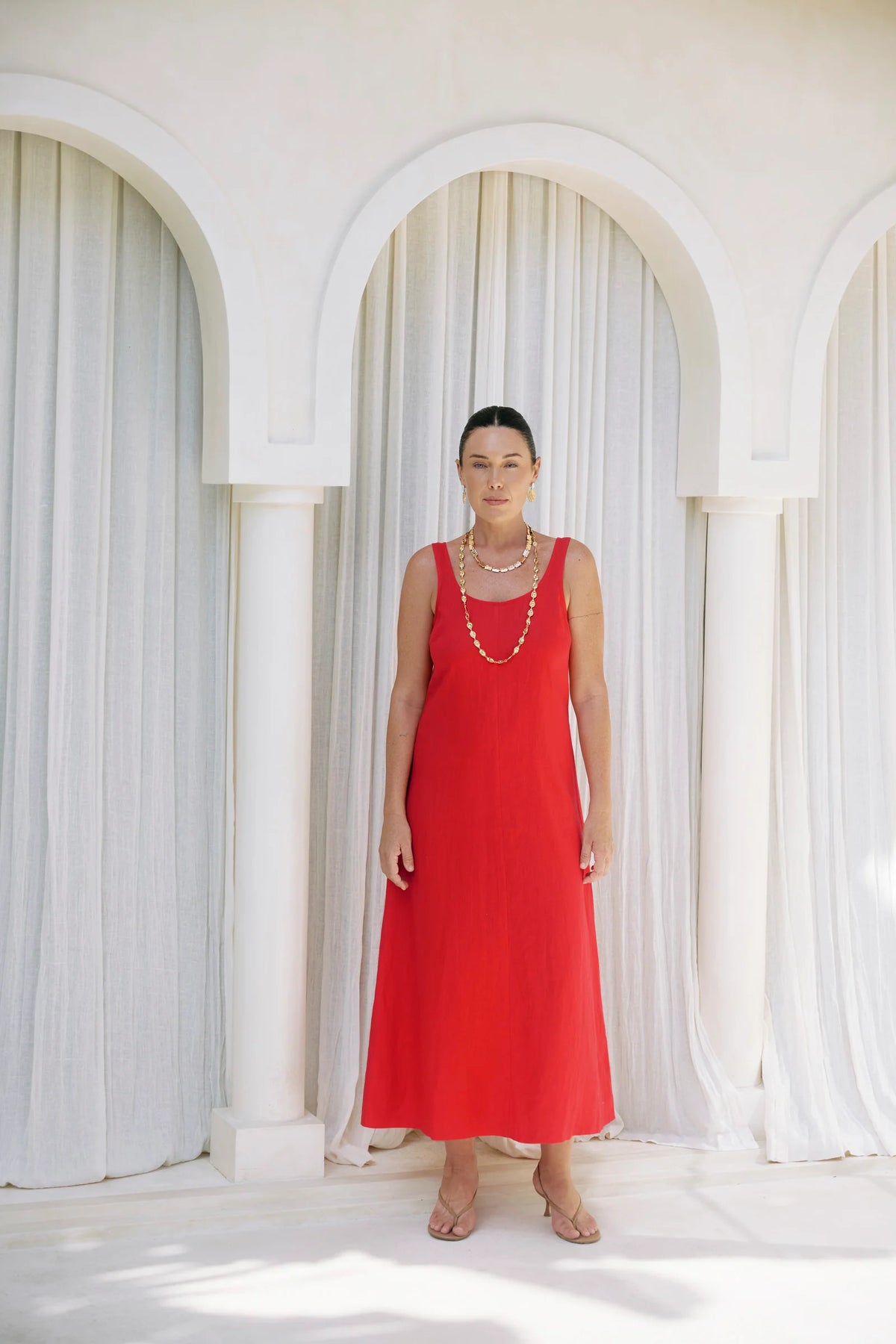 EB+IVE - Cove Tank Maxi Dress - Aperol