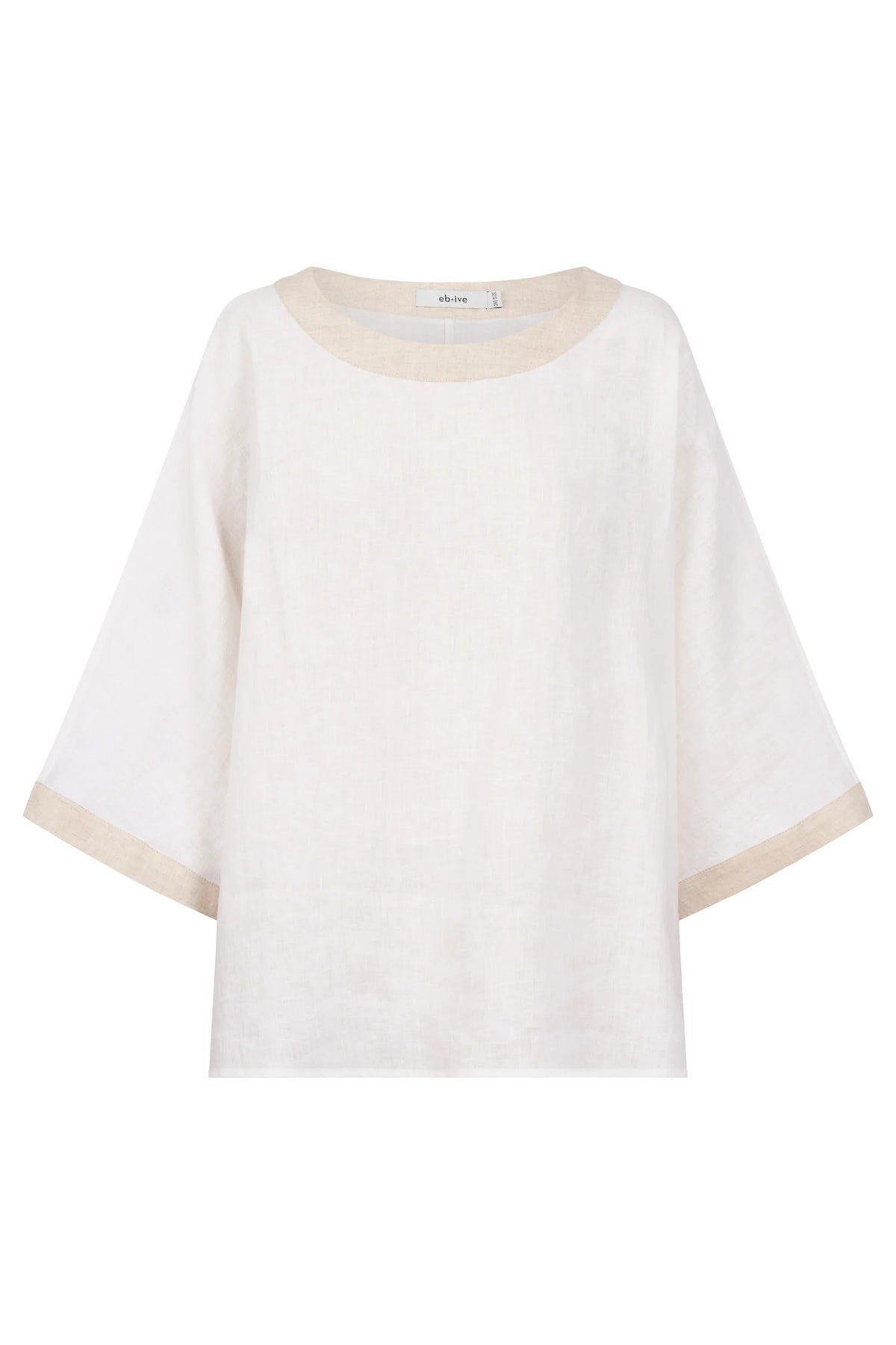EB+IVE - Maris Relaxed Splice Top - White/Tusk
