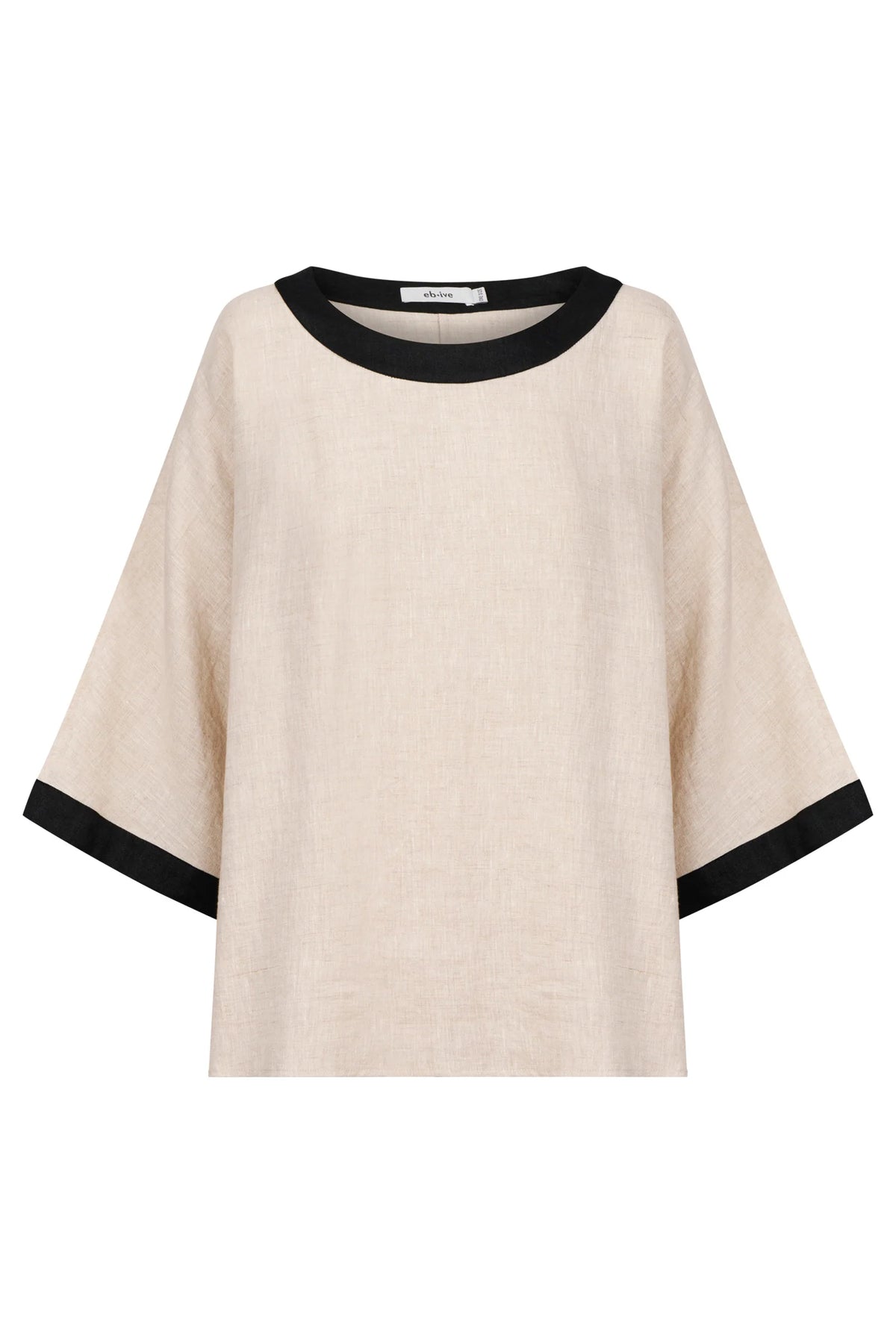 EB+IVE - Maris Relaxed Splice Top - Tusk/Black