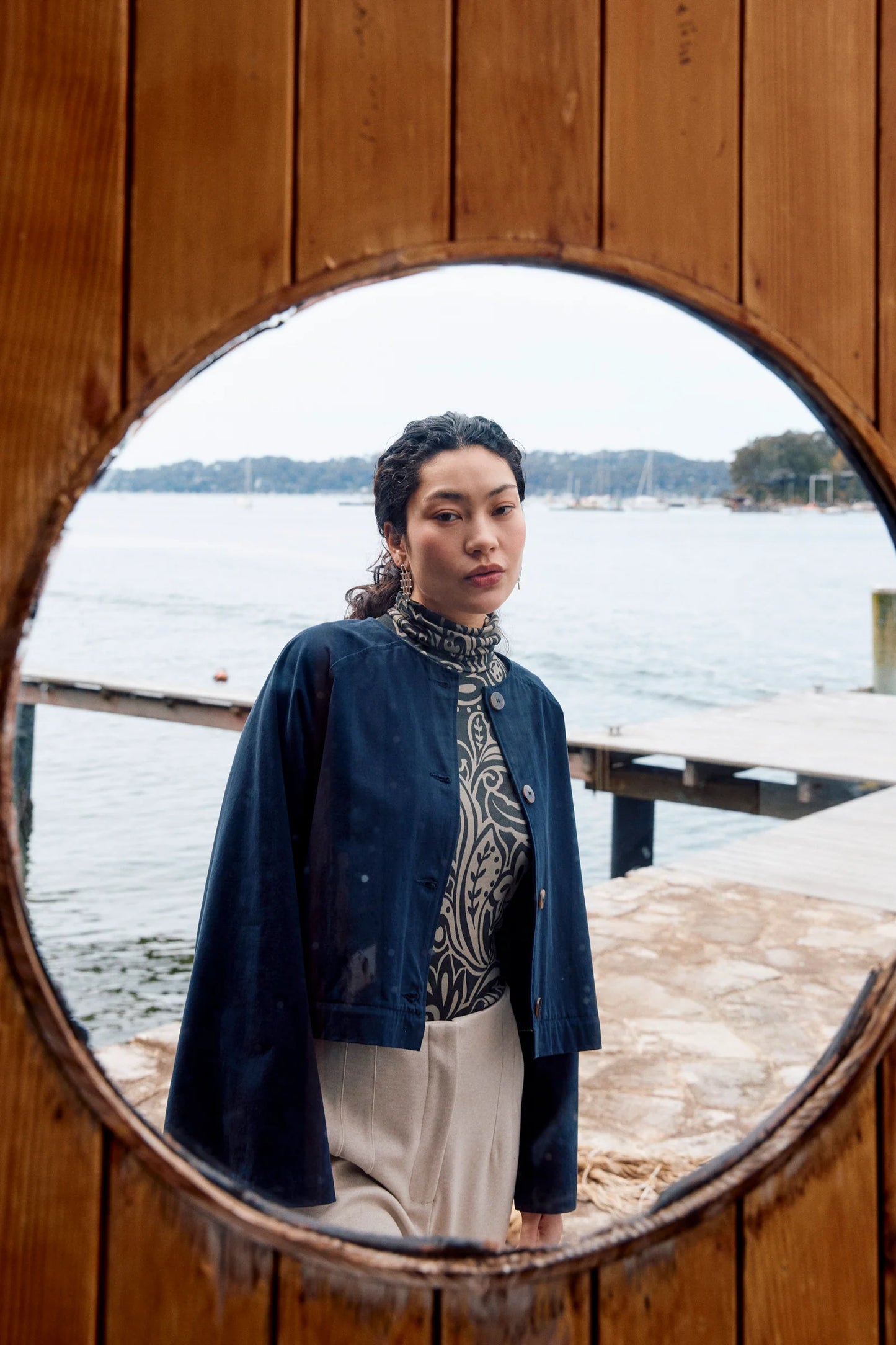 ISLE OF MINE - Farida Convertible Coat - Navy