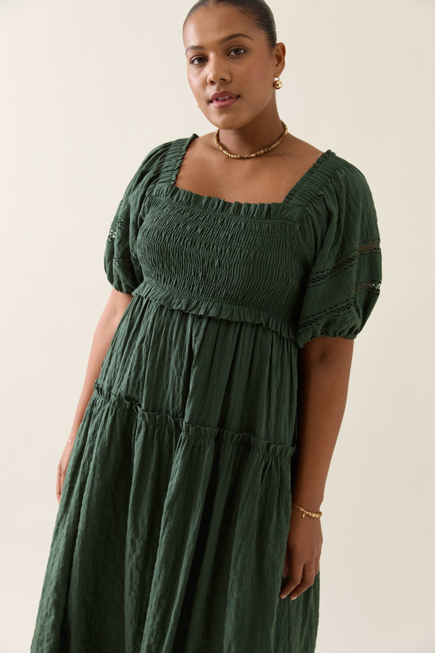 Isle Of Mine - Esther Shirred Maxi - Myrtle