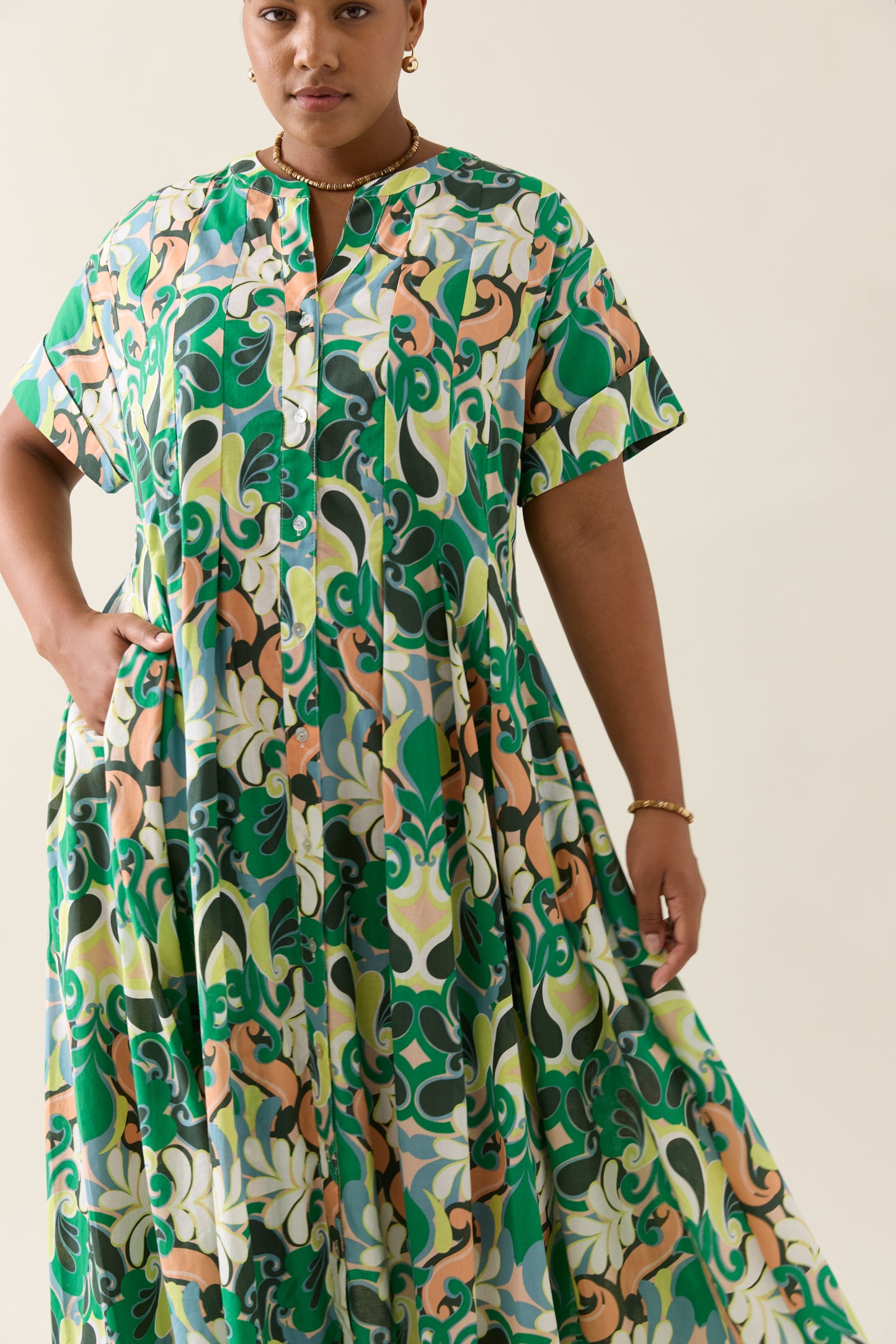 Isle Of Mine - Aurora Pleat Maxi - Paisley