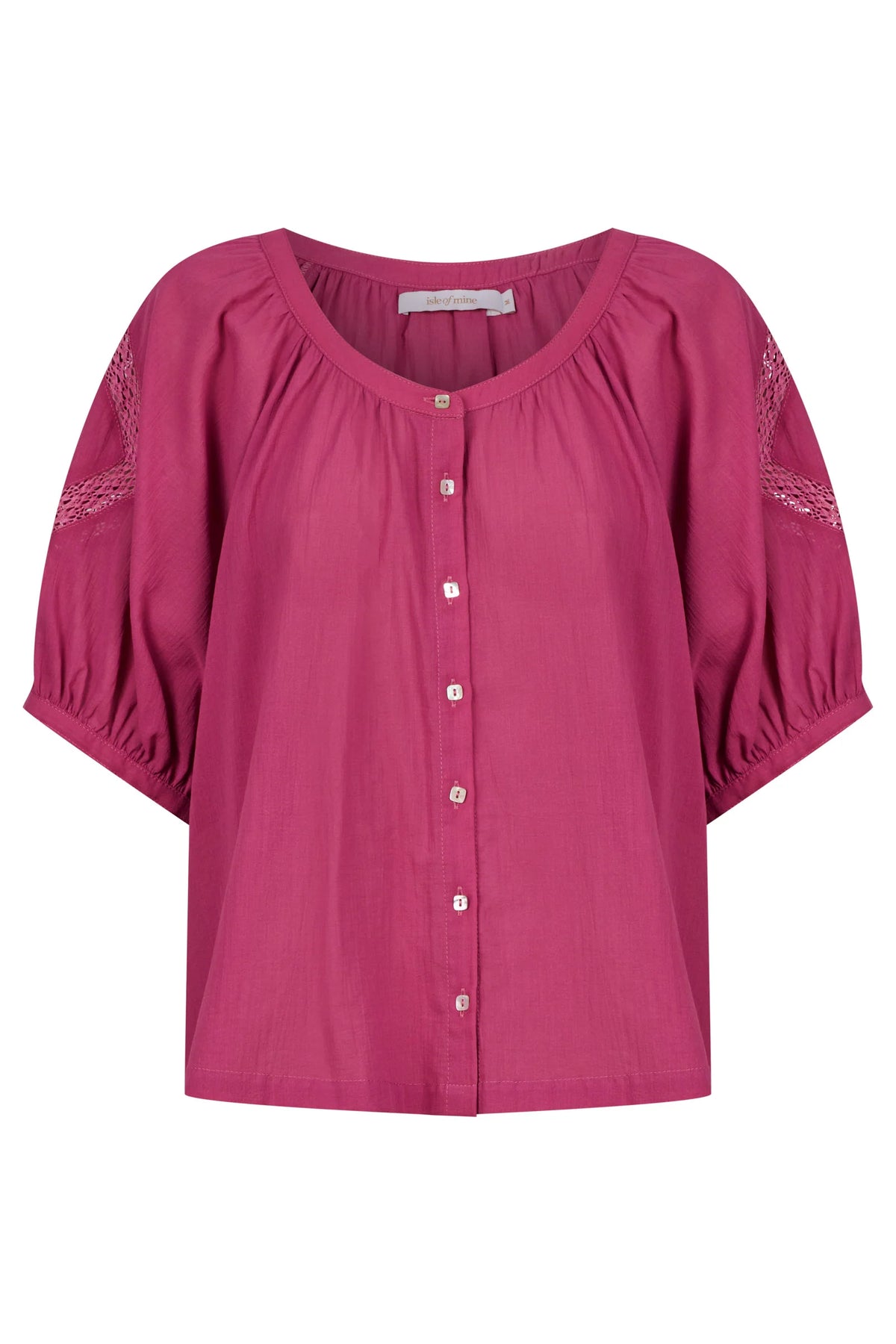 ISLE OF MINE - Frances Button Top - Magenta
