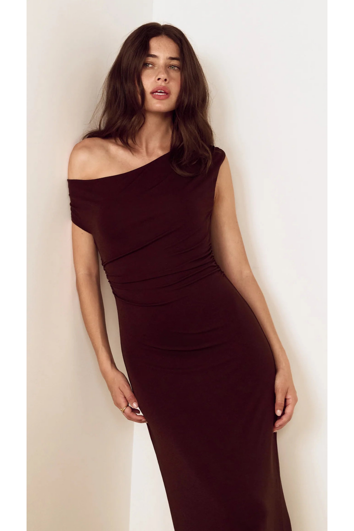 MINKPINK - Aster Mesh Midi Dress - Choc