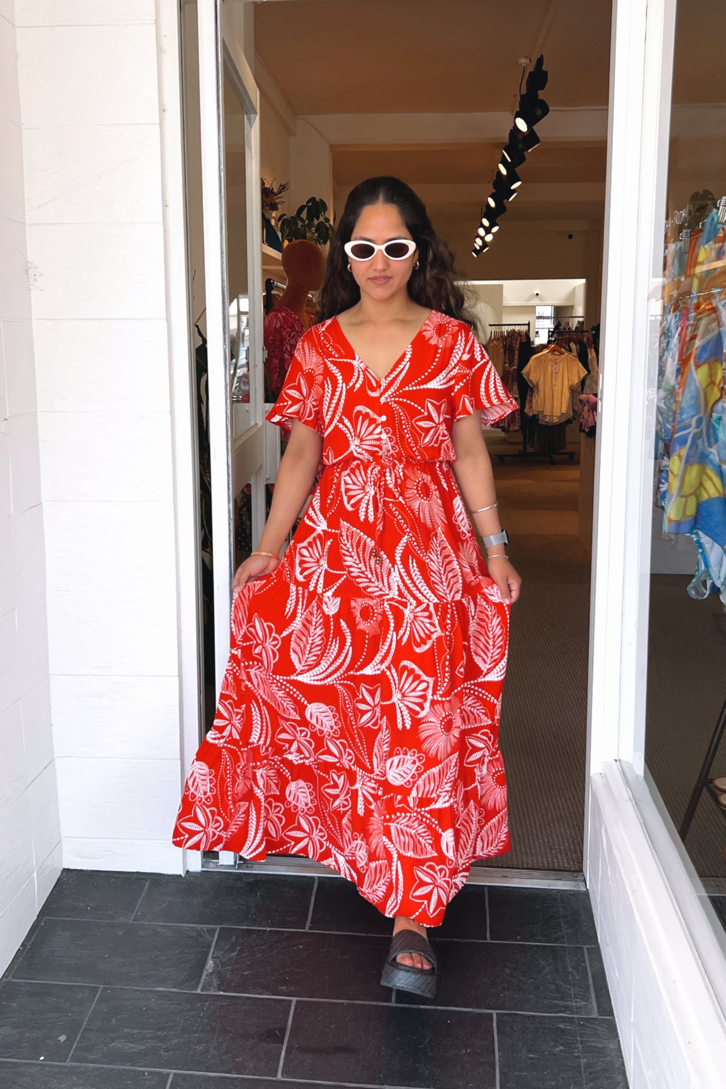 Las Palmas Dress - Sangria