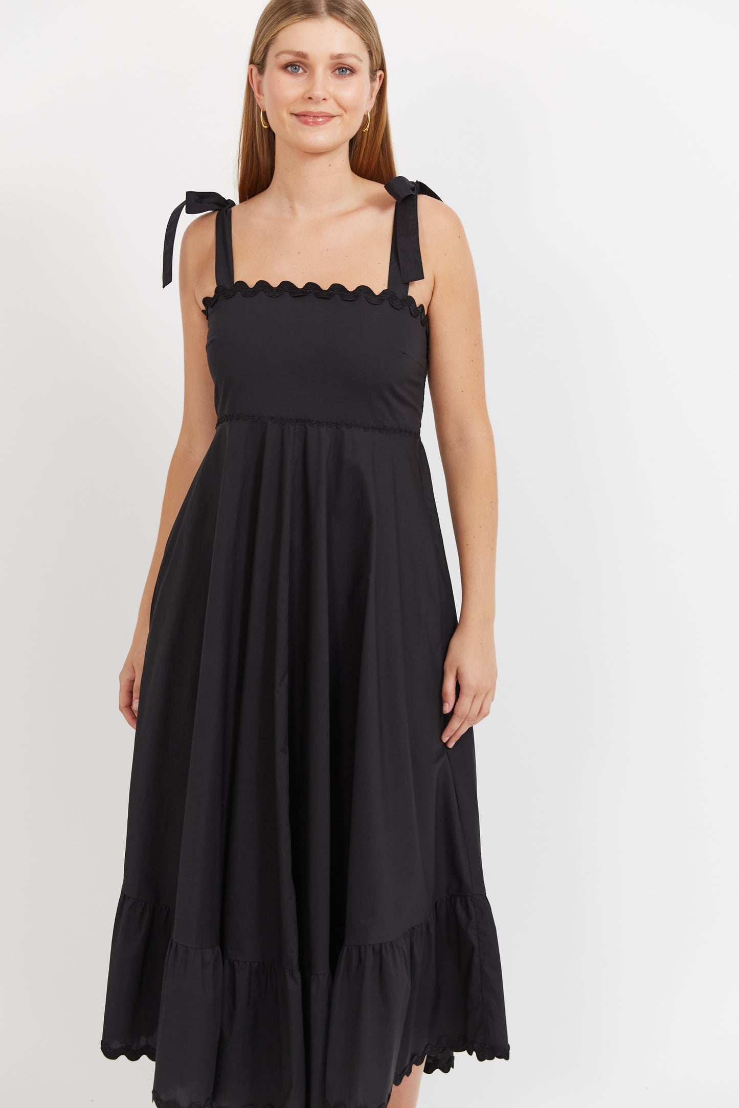 Haven -Brasilia Tie Maxi Dress - Black