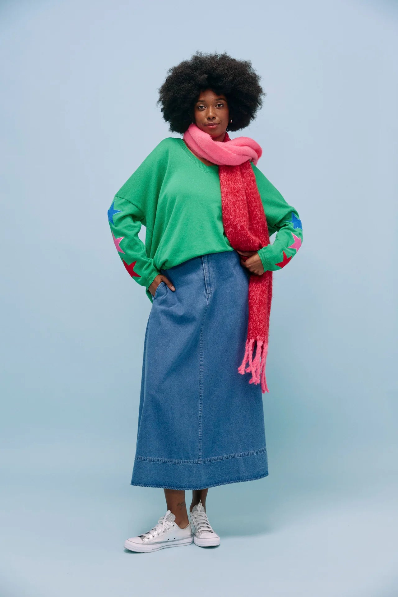 HAVEN - Denver Denim Skirt - Blue