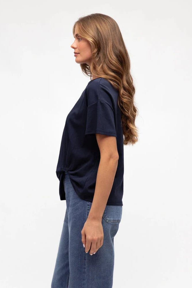 Easy Tuck Tee - Navy