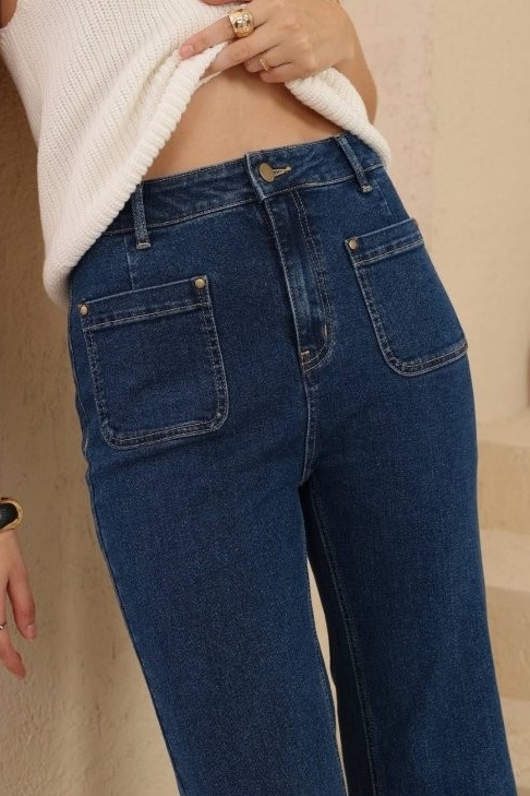 Calla Wide Leg Jean - Indigo