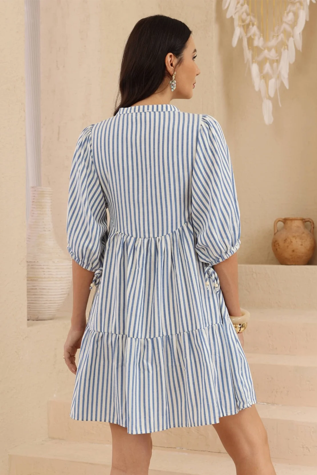 Georgia Sun Dress - Blue Stripe