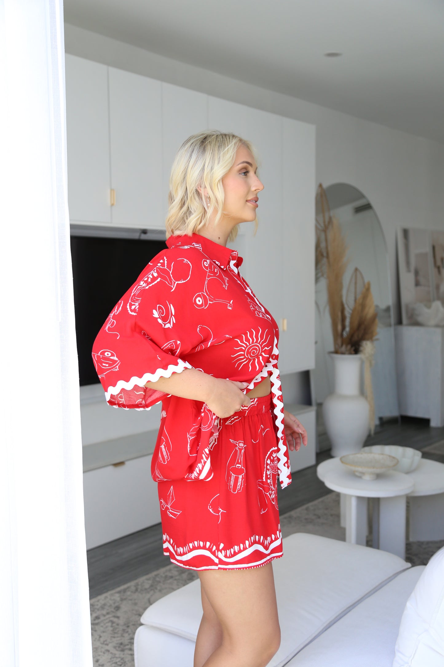 St Lucia Holiday Shorts - Red