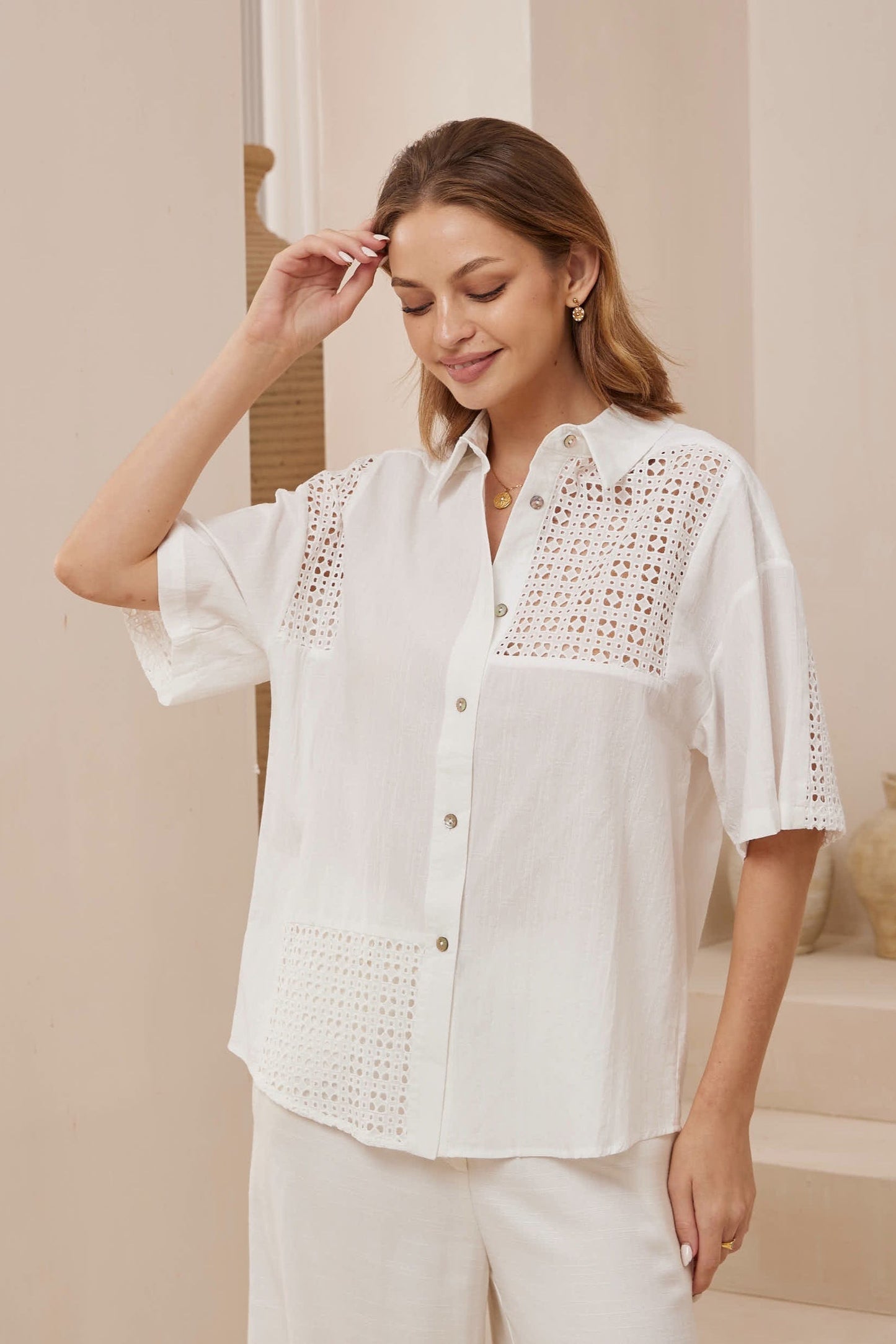 Broderie Summer Shirt