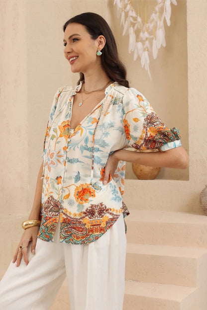 Summer Boho Blouse - Saffron Bay