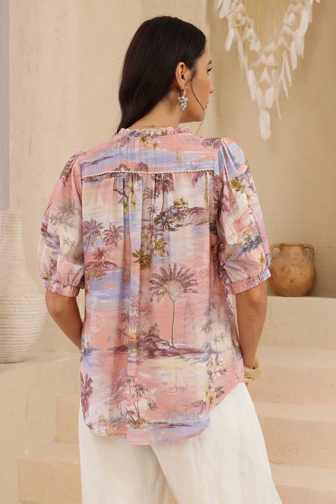 Cabana Palm Blouse