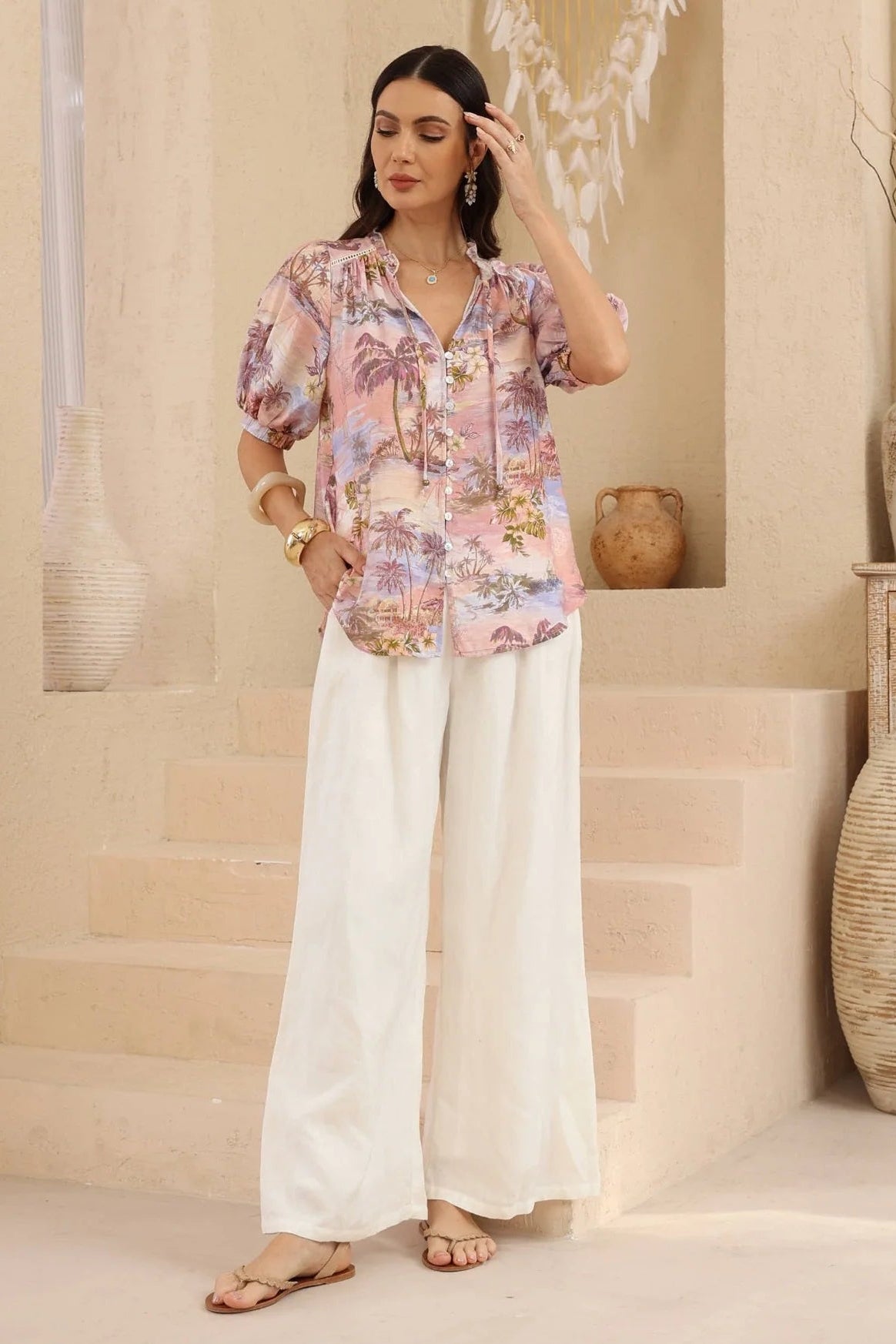 Cabana Palm Blouse