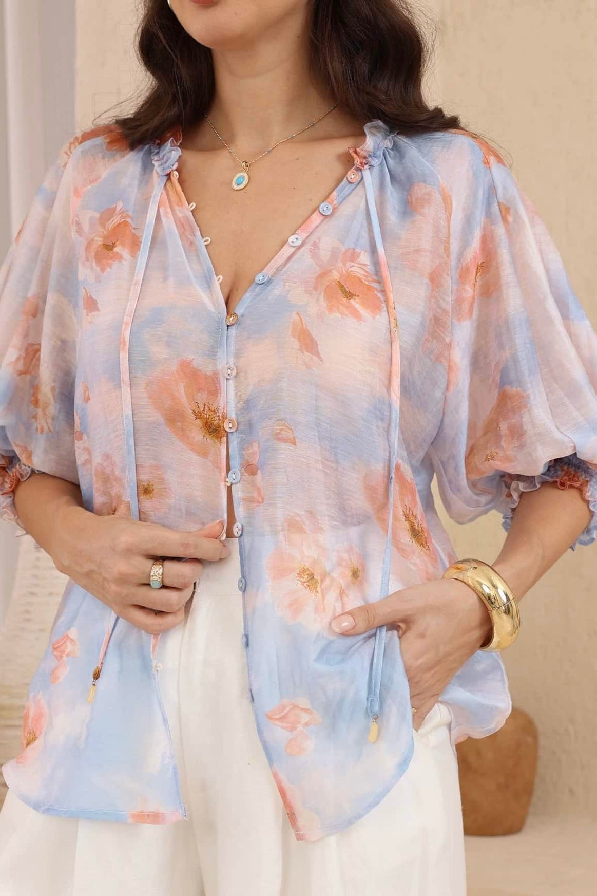 Estelle Blouse - Pastel Bloom