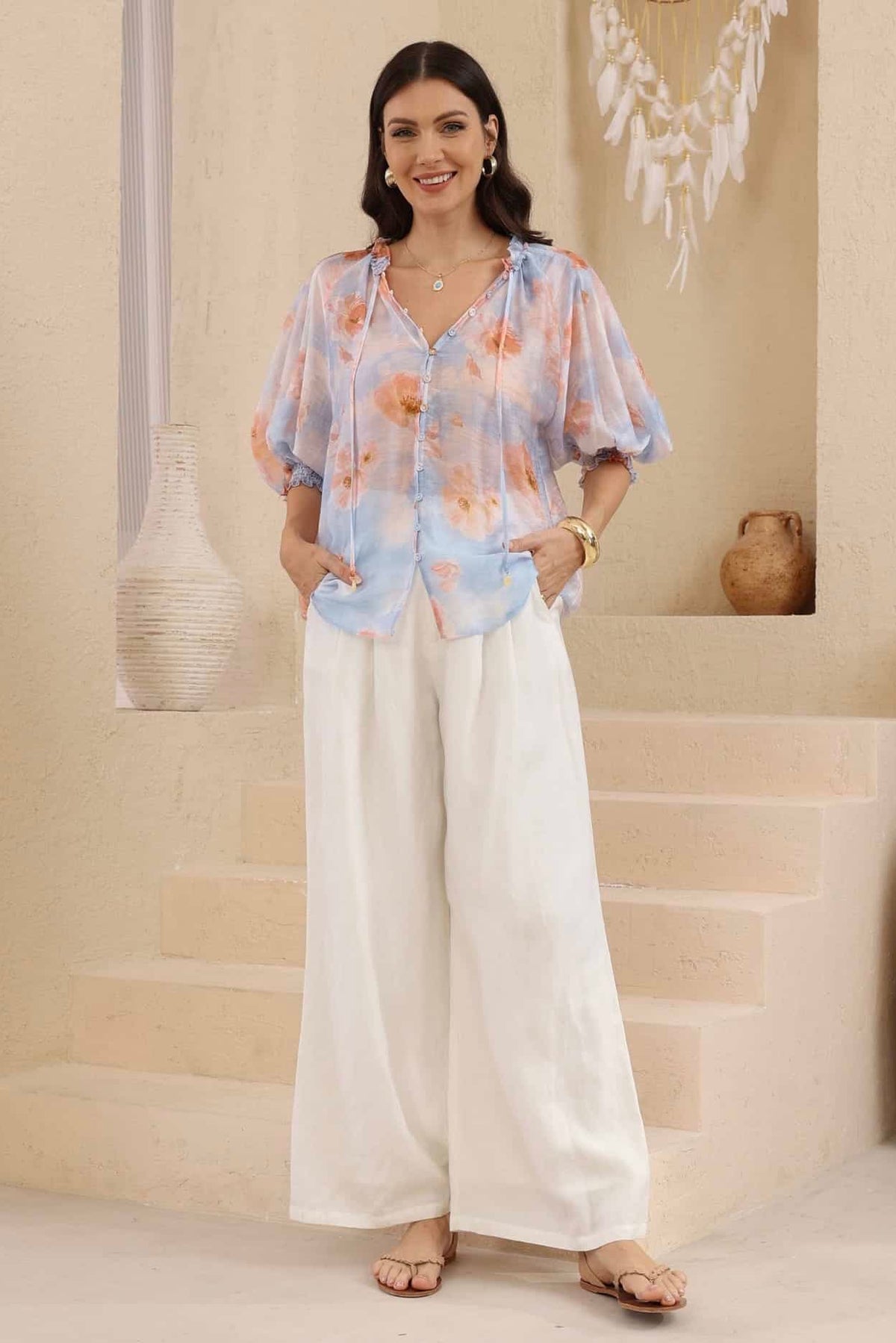 Estelle Blouse - Pastel Bloom