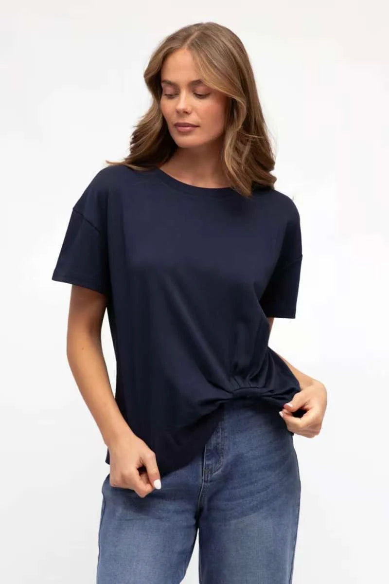 Easy Tuck Tee - Navy