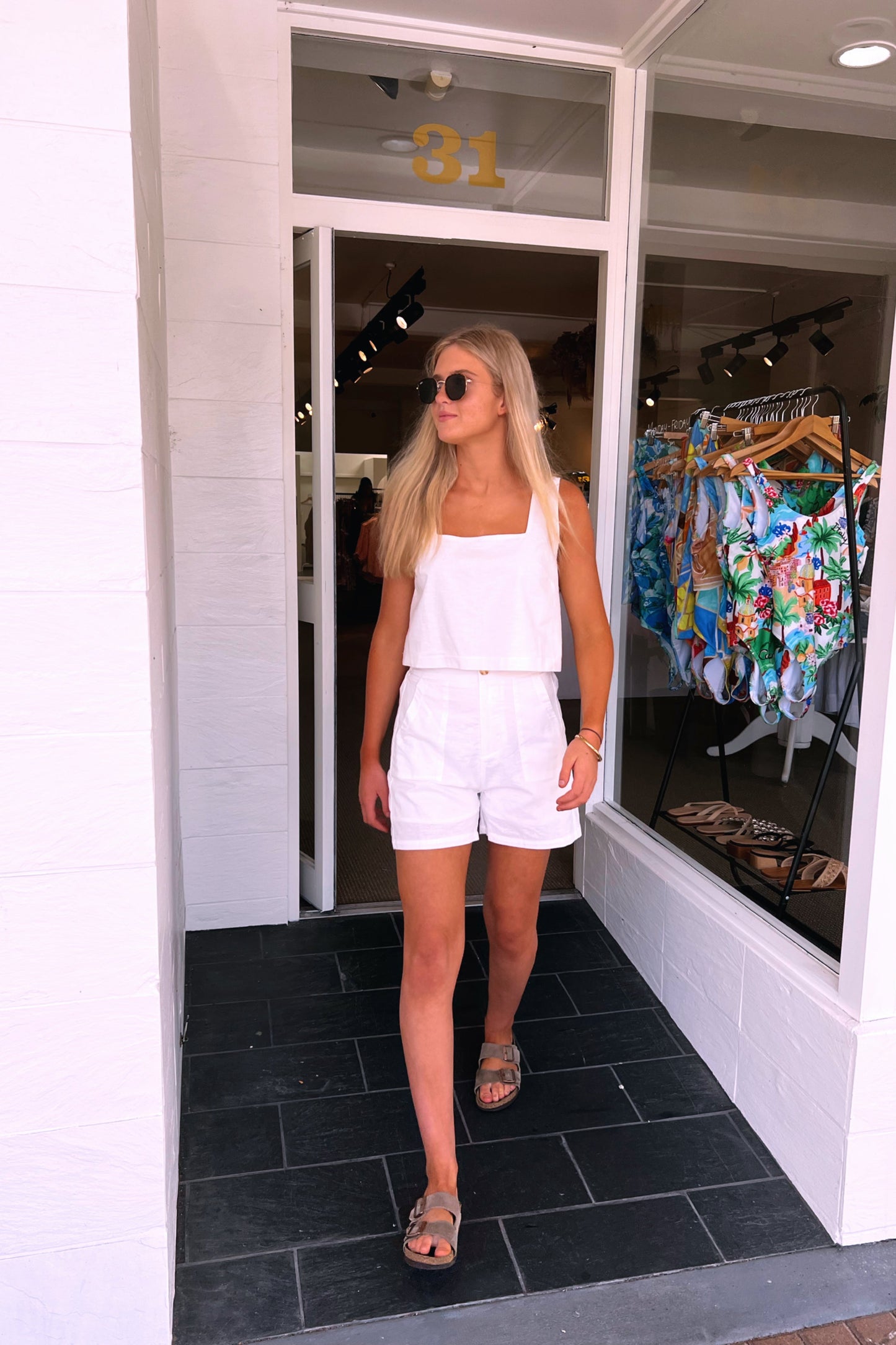 Portia Linen Set - White