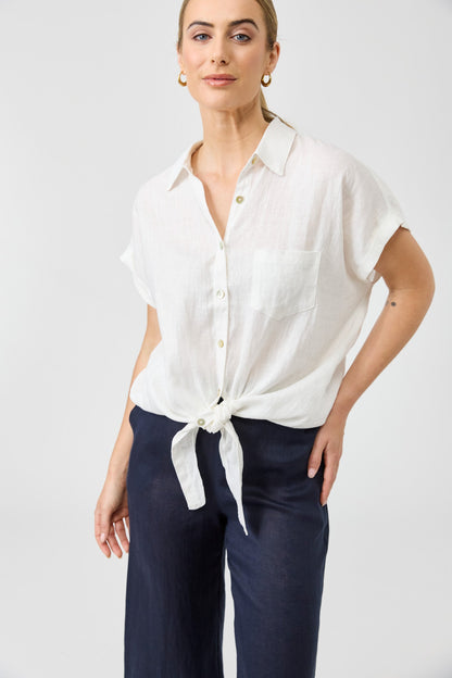 Eb & Ive - Studio Tie Shirt -Salt