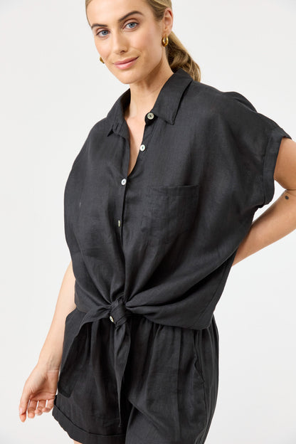 Eb & Ive - Studio Tie Shirt - Ebony