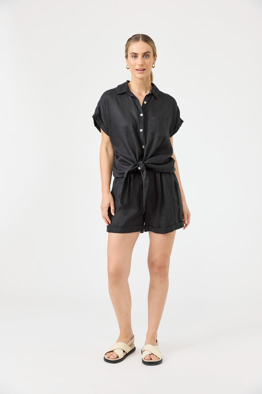 Eb & Ive - Studio Tie Shirt - Ebony