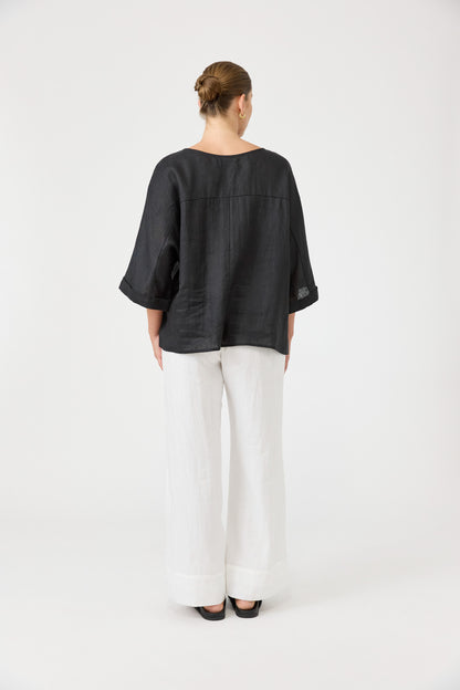 Eb & Ive - Studio Relaxed Top - Ebony