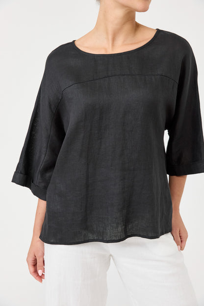 Eb & Ive - Studio Relaxed Top - Ebony