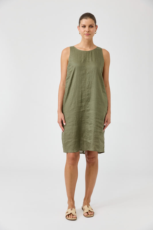 Eb & Ive - Studio Midi Dress -Khaki