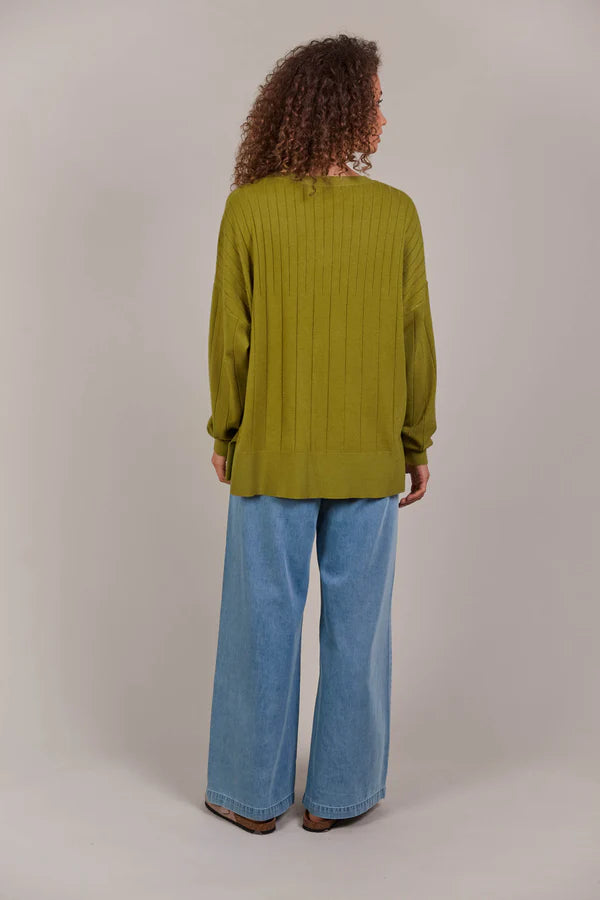 Eb & Ive - Palmer Relaxed Knit - Chartreuse