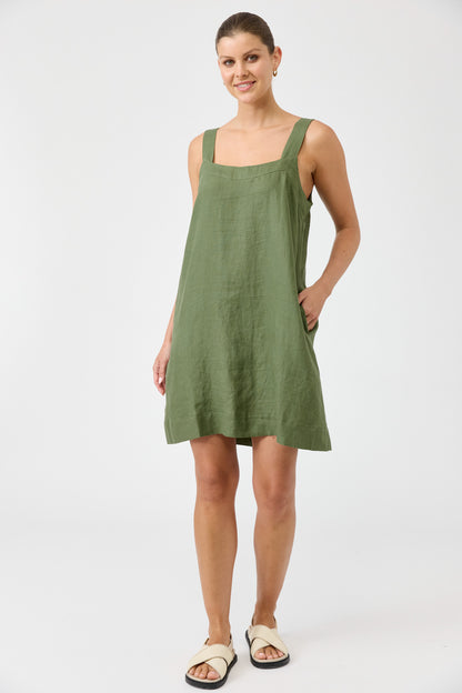 Eb & Ive - Studio Short Tank Dress - Olive