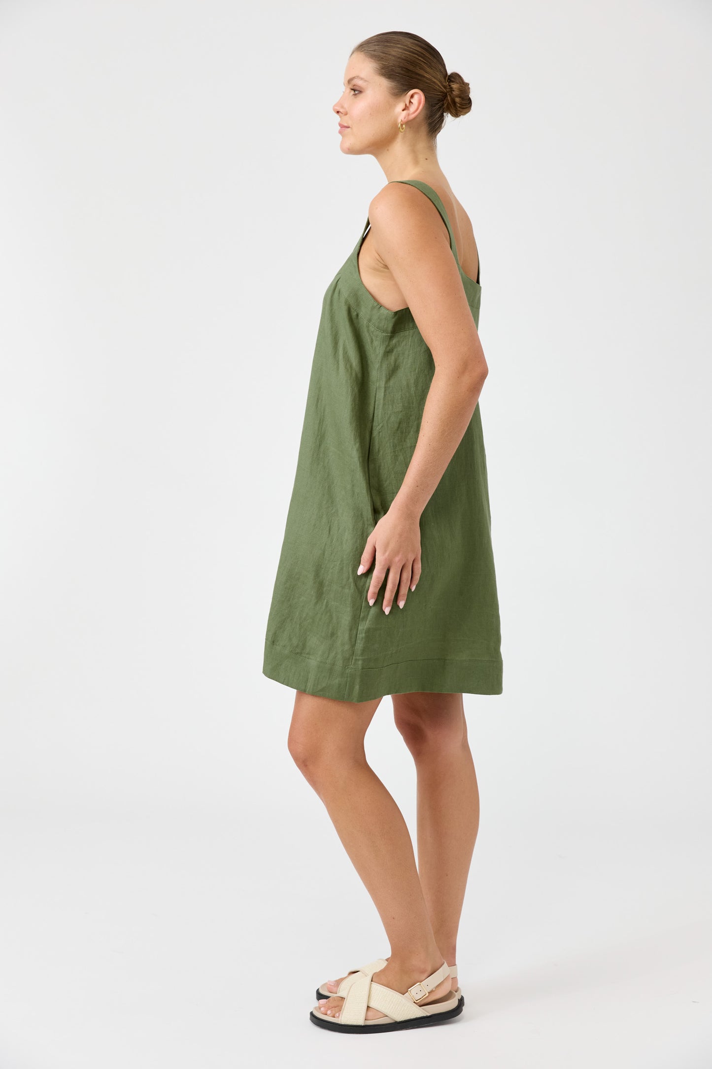 Eb & Ive - Studio Short Tank Dress - Olive