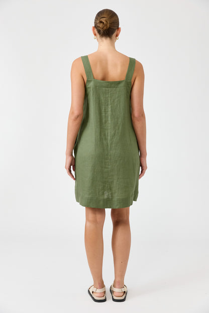 Eb & Ive - Studio Short Tank Dress - Olive