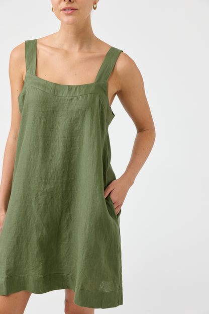 Eb & Ive - Studio Short Tank Dress - Olive