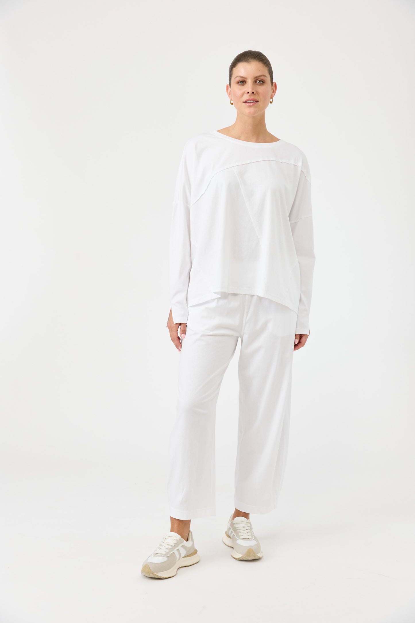 Eb & Ive - Studio Traveller LS T-shirt - Salt