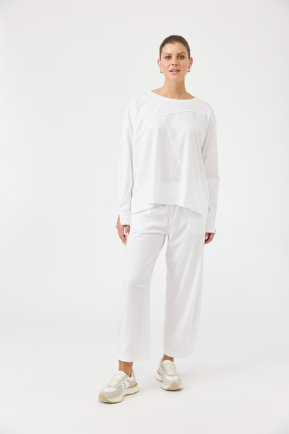 Eb & Ive - Studio Traveller LS T-shirt - Salt