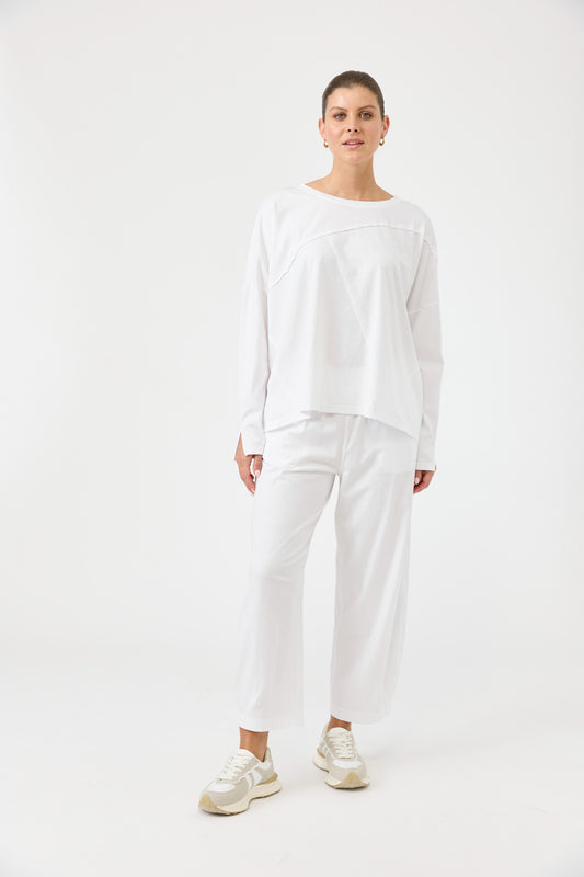 Eb & Ive - Studio Traveller LS T-shirt - Salt