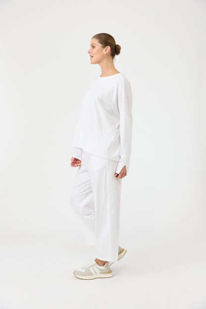 Eb & Ive - Studio Traveller LS T-shirt - Salt