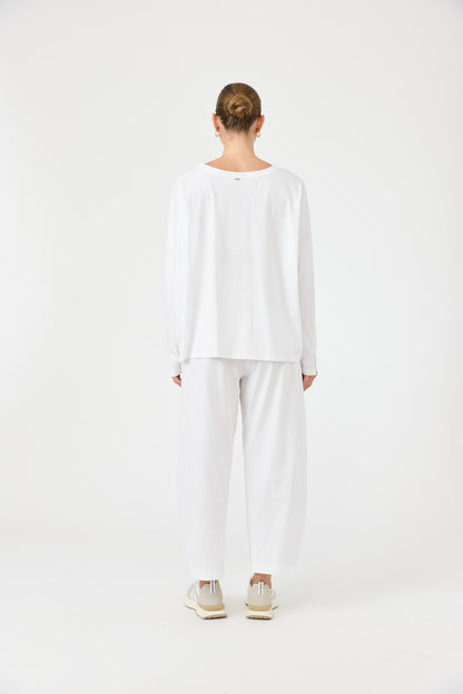 Eb & Ive - Studio Traveller LS T-shirt - Salt