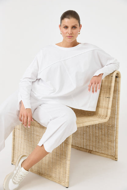 Eb & Ive - Studio Traveller LS T-shirt - Salt