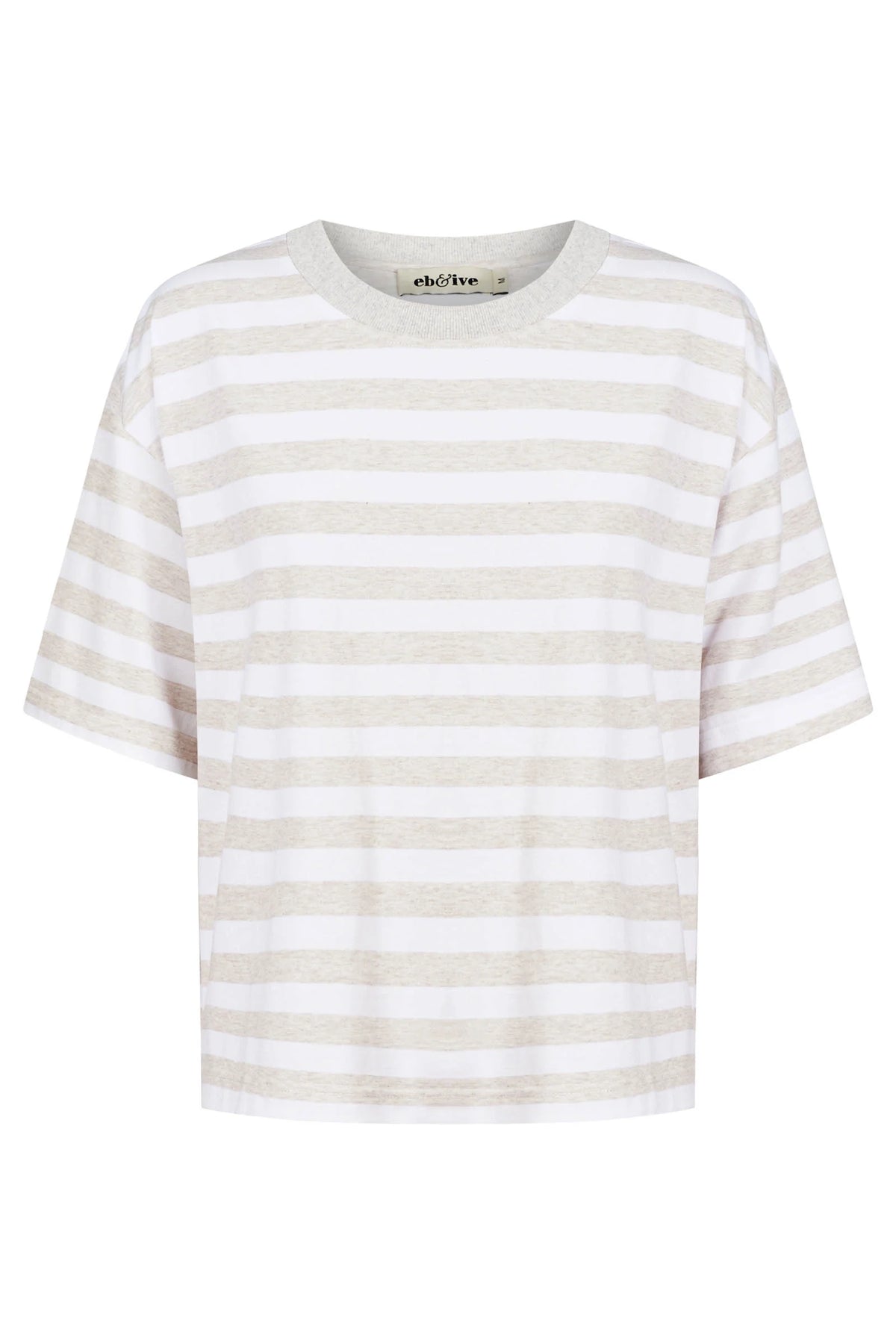 EB + IVE - Studio Stripe Tshirt - Stone
