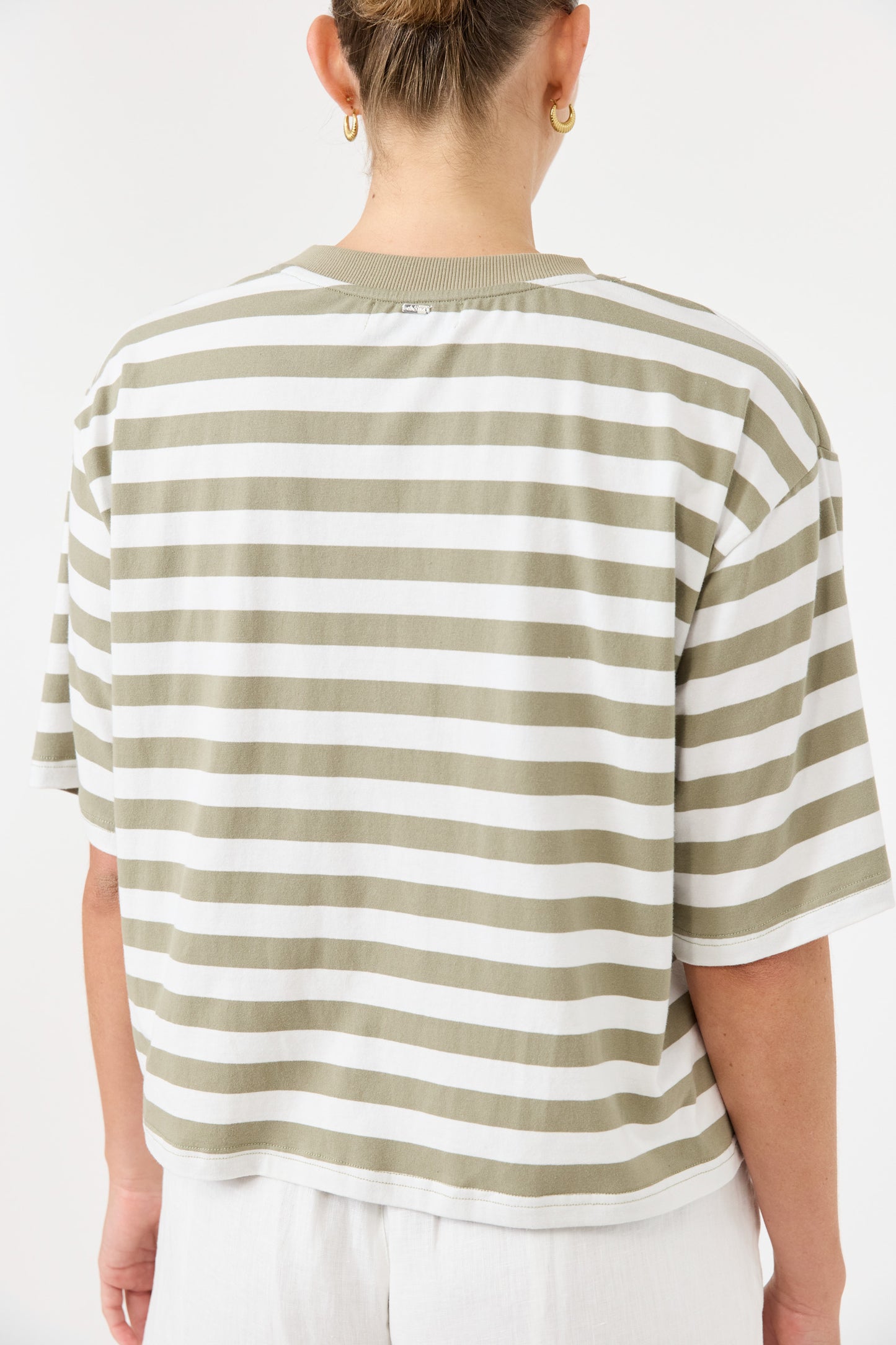 Eb & Ive - Studio Stripe T-shirt - Olive