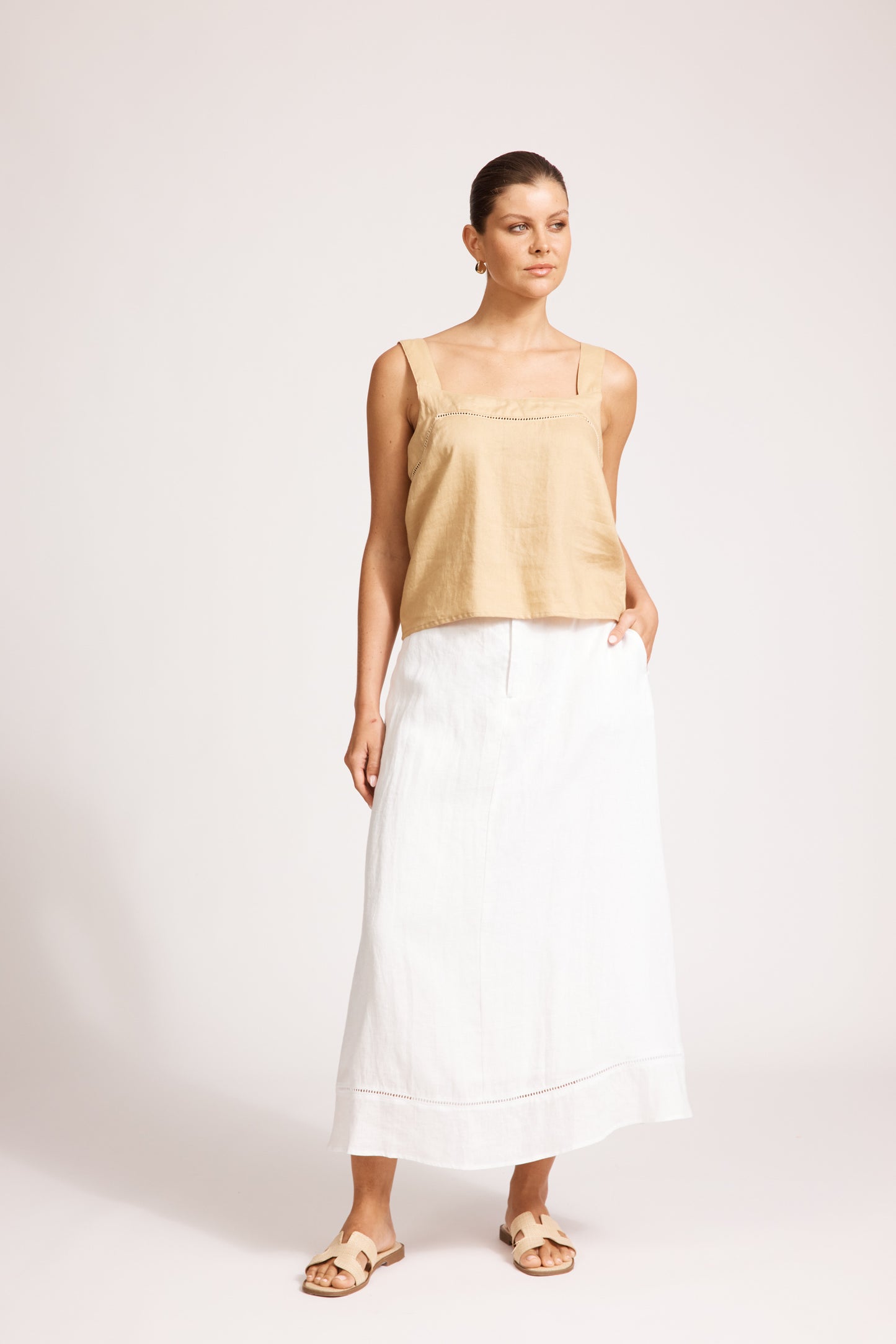 Eb & Ive - Miramar Maxi Skirt - White