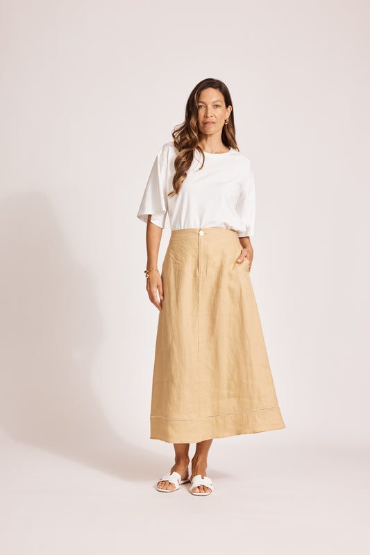 Eb & Ive - Miramar Maxi Skirt - Camel