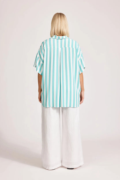 Eb & Ive - Treville Stripe Shirt - Aqua